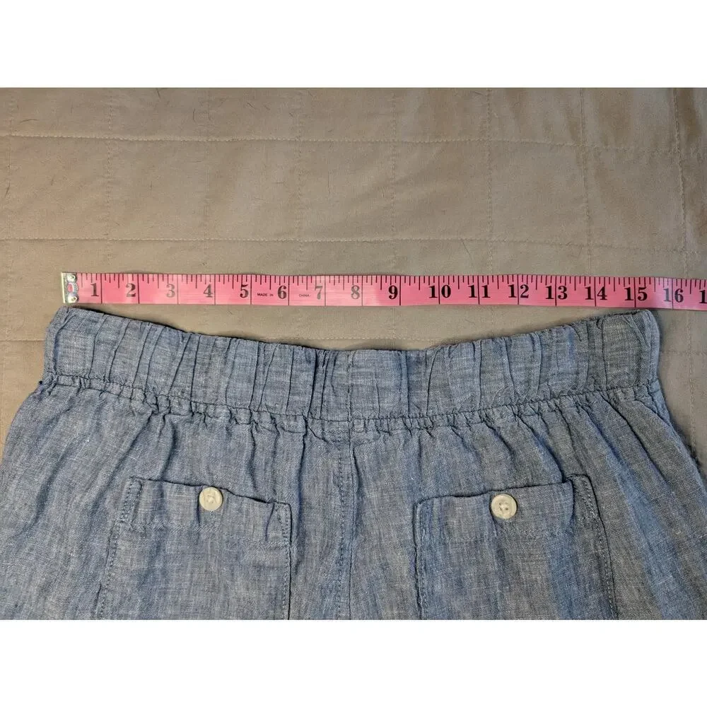 L.L.Bean Linen Capri Pants Elastic Waist Casual Comfortable Summer Women's 8 - Picture 7 of 9